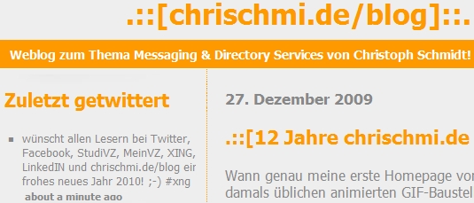 Twitter-Integration mit chrischmi.de